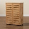 Baxton Studio Adalwin Modern and Contemporary Oak Brown Finished Wood 2-Door Shoe Storage Cabinet 189-11986-ZORO - alternate 6